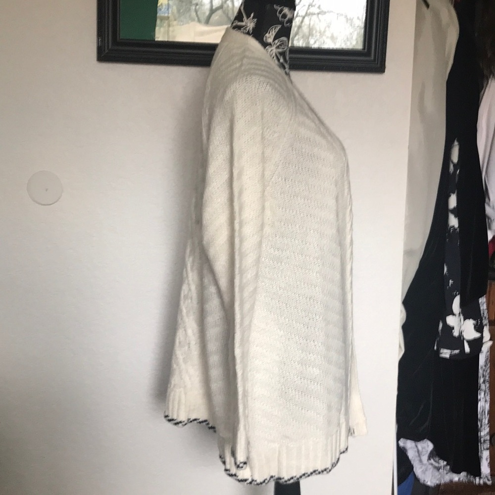 Back Braid Open Front Cardigan - Picture 3 of 5